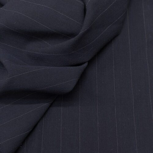 Vintage Solbiati Wool Sutle Pintripes Dark Blue