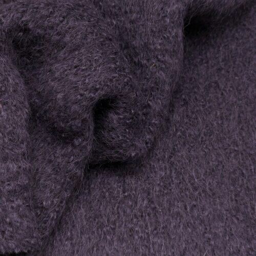 Heavy Alpaca Suri Boucle Coat Purple