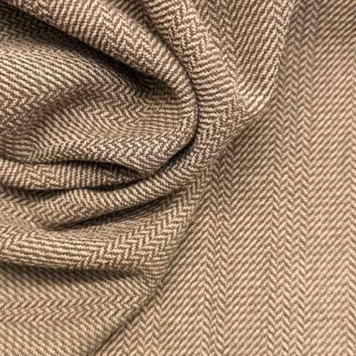 Vintage Solbiati Wool Broken Herringbone Beige