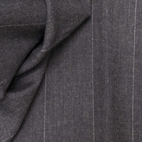 Vintage Solbiati Wool Wide Pinstripes Dark Grey