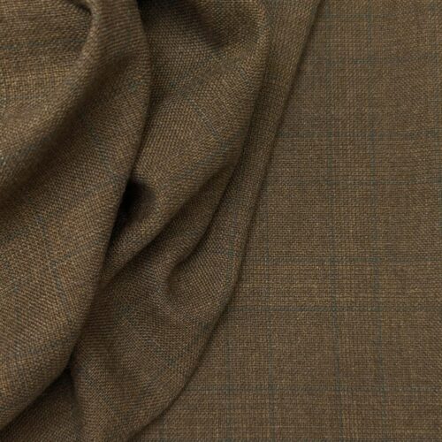 Vintage Solbiati Wool Tweed Checks Tobacco Green