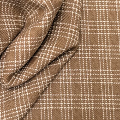 Vintage Solbiati Wool Tweed Checks Brown