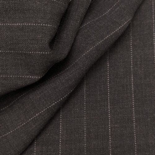 Vintage Solbiati Wool Flannel Pinstripes Anthracite
