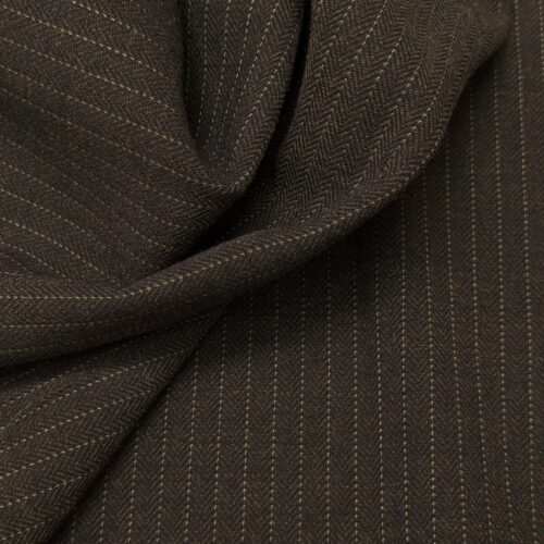 Vintage Solbiati Wool Tweed Pinstripes Brown