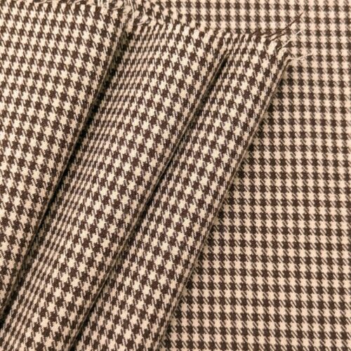 Vintage Solbiati Wool Tweed Plaid Brown Beige