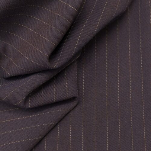 Vintage Solbiati Wool Pintripes Dark Chocolate