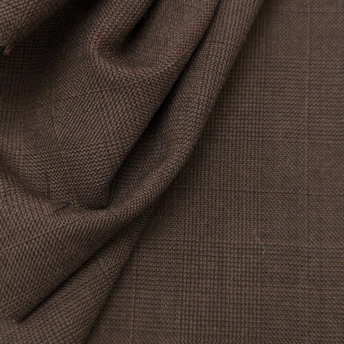 Vintage Solbiati Wool Tweed Glen Check Brown