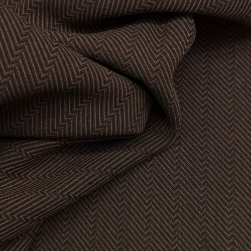 Vintage Solbiati Wool Broken Herringbone Brown