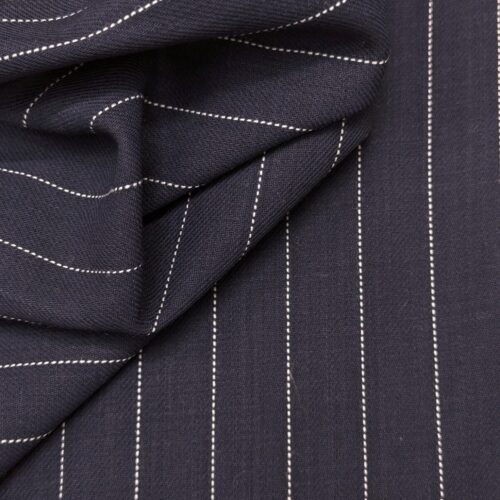 Vintage Solbiati Wool Pintripes Navy