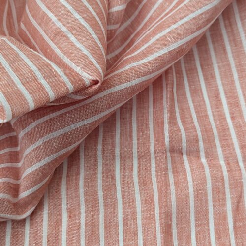 Canclini Linen Stripes Salmon White