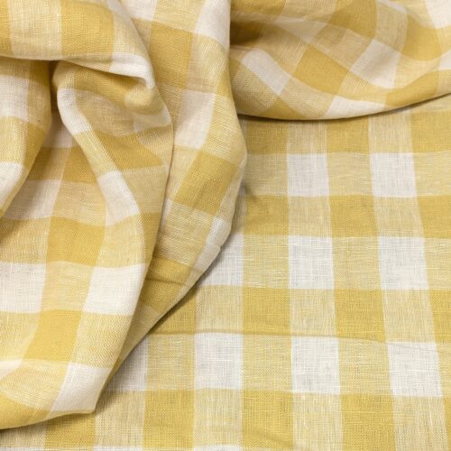 Linen Gingham White Yellow
