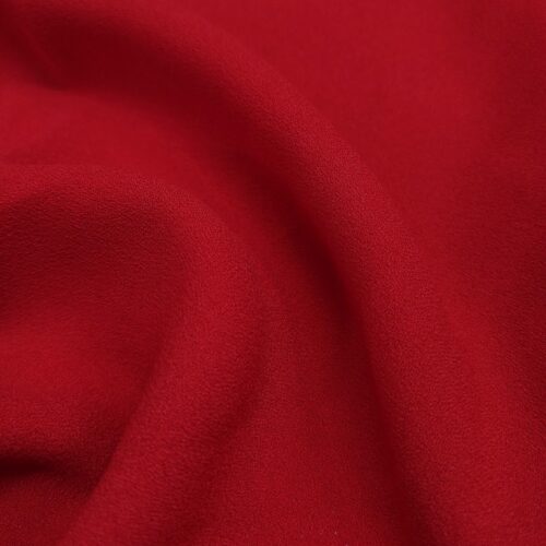 Double Crepe Satin Viscose Red