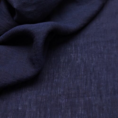 Biella Plain Weave Linen Navy