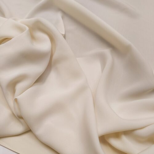 Stonewashed Silk Crepe de Chine Off White