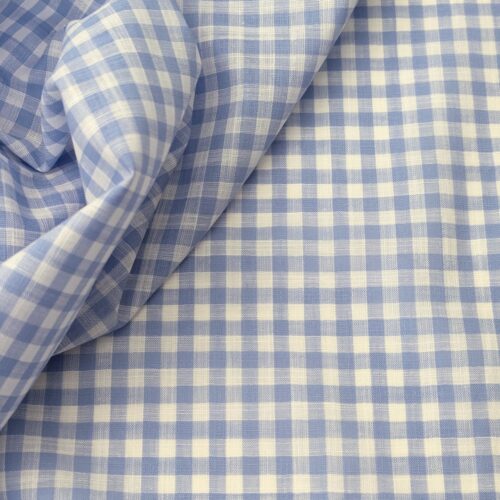 Canclini Linen Gingham Blue White