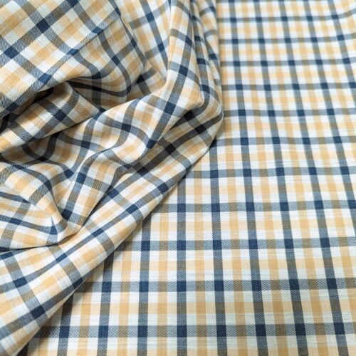 Cotton Flannel Plaids Blue Yellow