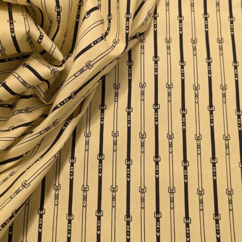 Cotton Elastane Belts Print Yellow Black