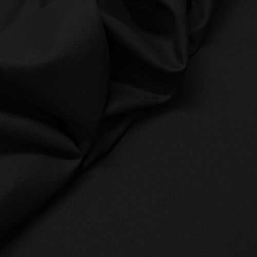 Wool Twill Suiting in Black