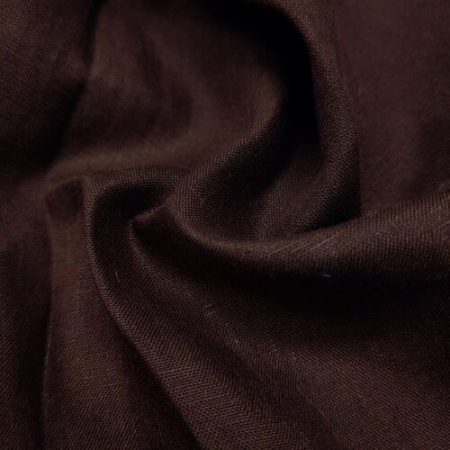 Solid Linen Suiting in Deep Cocoa