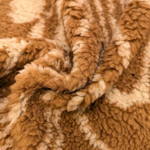 Wool Teddy Pattern Camel Beige