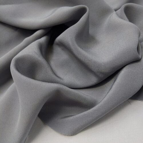 Silk Crepe de Chine Mid Grey