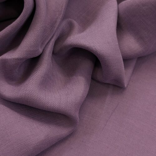 Twill Linen Cotton Dark Mauve