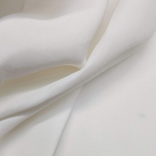 Satin Viscose Linen White