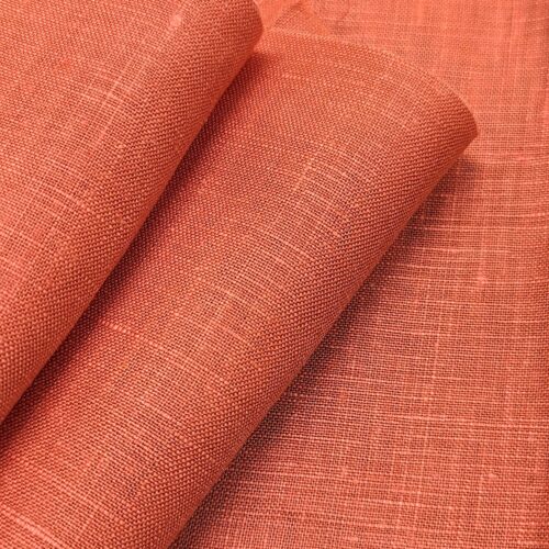 Plain Weave Linen Orange Soda