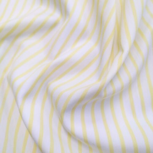 Cotton Shirting Stripes Yellow White