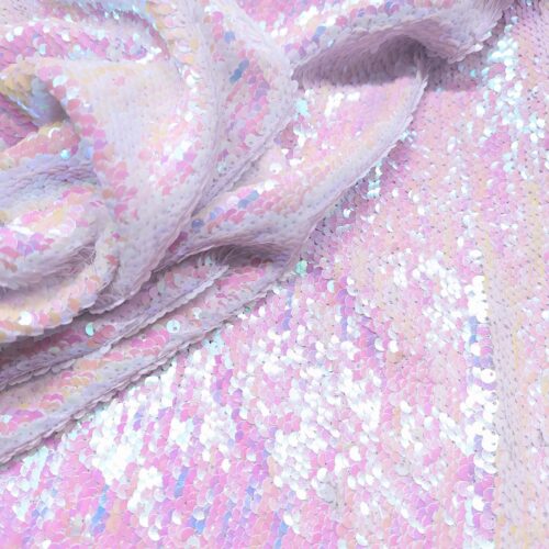 Sequins on Jersey Pink White