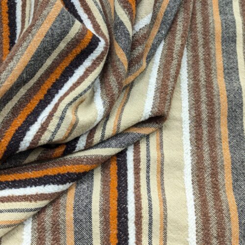 Tweed Wool Stripes Orange Brown