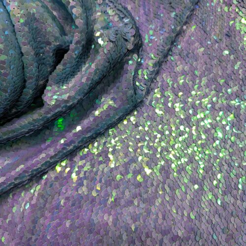 Sequins on Jersey Green Blue