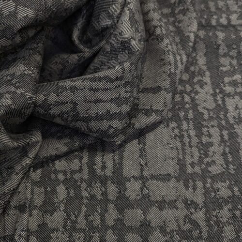 Viscose Wool Regenerated Polyester Jacquard Grey Beige