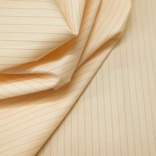 AV Cotton Shirting Stripes Yellow Brown