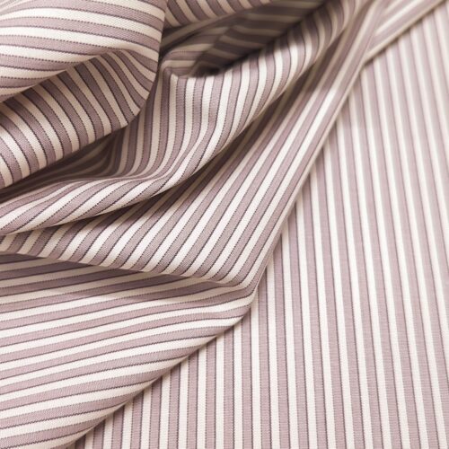 AV Cotton Shirting Stripes Brown White