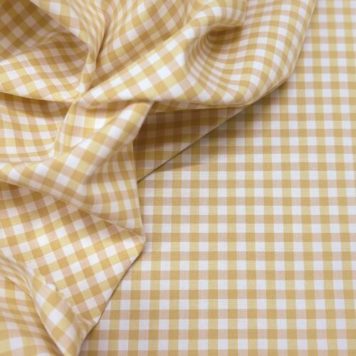 AV Cotton Shirting Gingham Beige White