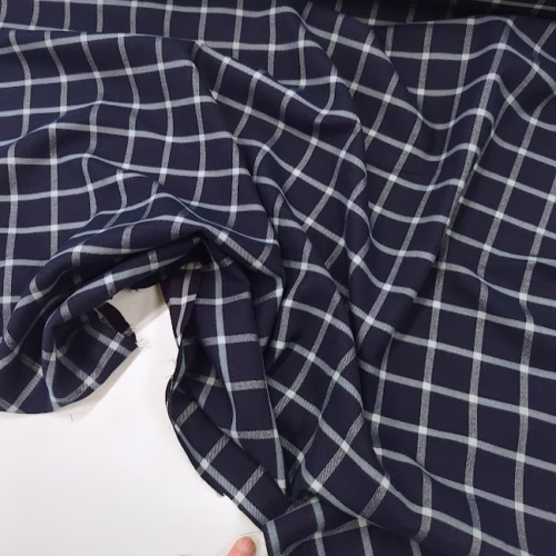 H. B. Cotton Flannel Checks Black White