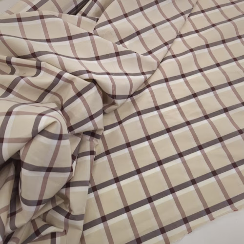 BV Cotton Poly checks beige