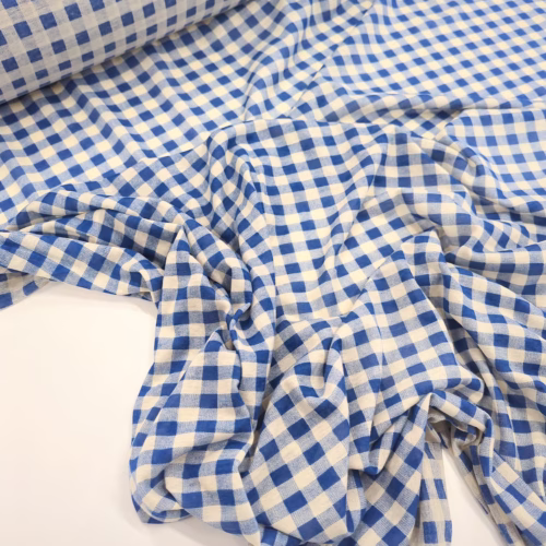 JPG Cotton Jersey Checks Blue White