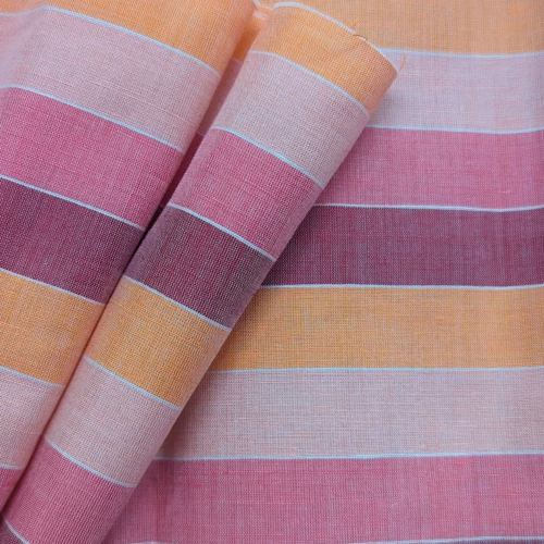 AV Solbiati Vintage Linen Cotton Stripes Yellow Pink