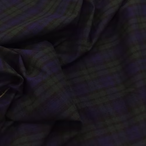 A. McQ Cotton Suiting Checks Blue