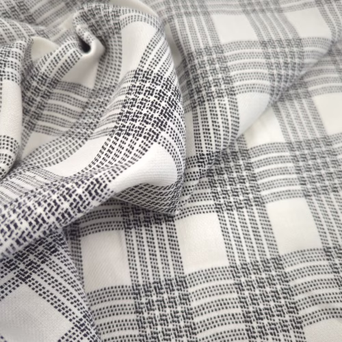 LV Linen Cotton Tweed Checks Grey