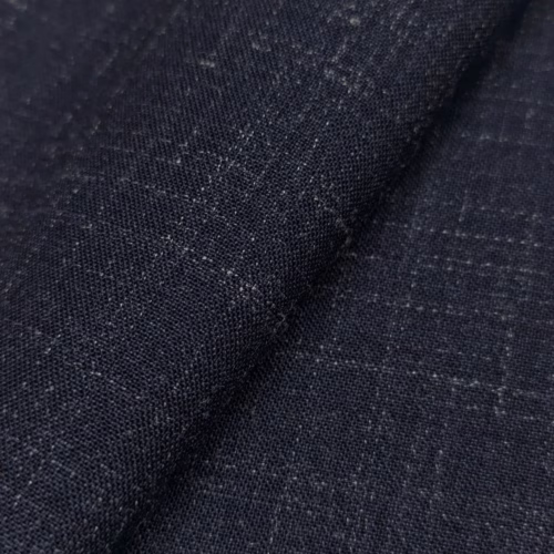 Biella Wool Silk Linen Navy Off-White