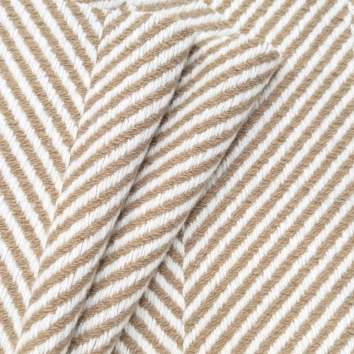 AV Tweed Herringbone Wool Polyamide White Beige