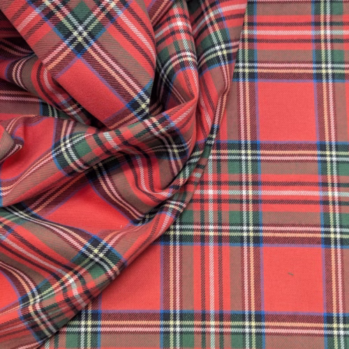 AV Cotton Flannel Checks Red Green