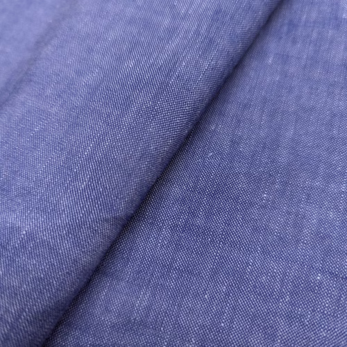 Biella Linen Wool Elastane Denim Blue
