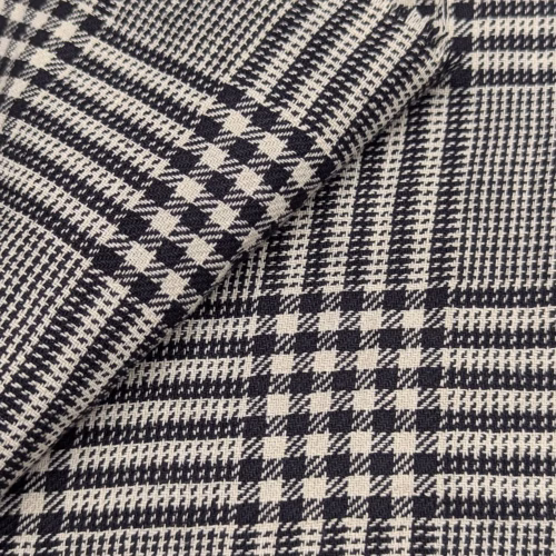 LP Linen Checks Black White