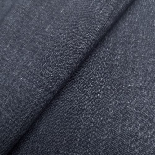 Biella Linen Wool Stretch Dark Blue Melange