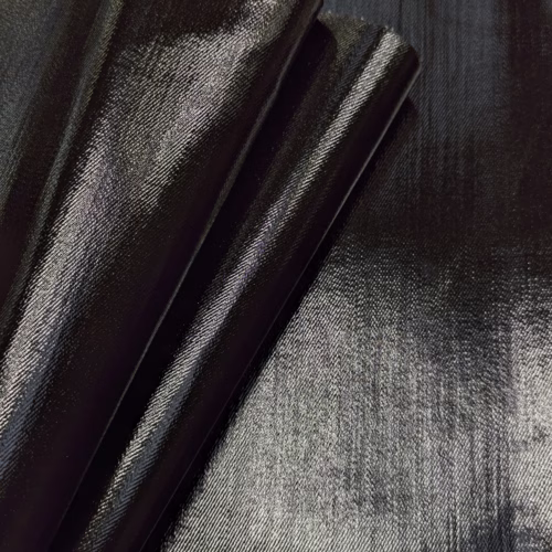 AV Cotton Denim With Lamination Black