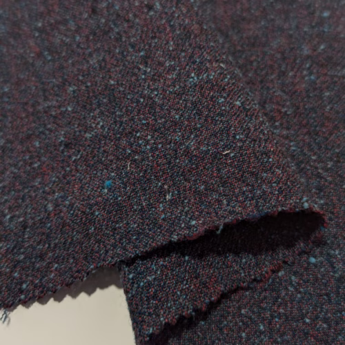 VE Rustric Linen Silk Wool Multicolor Red Blue